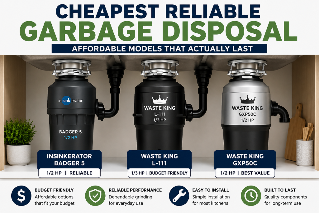 cheapest reliable garbage disposal comparison under sink
